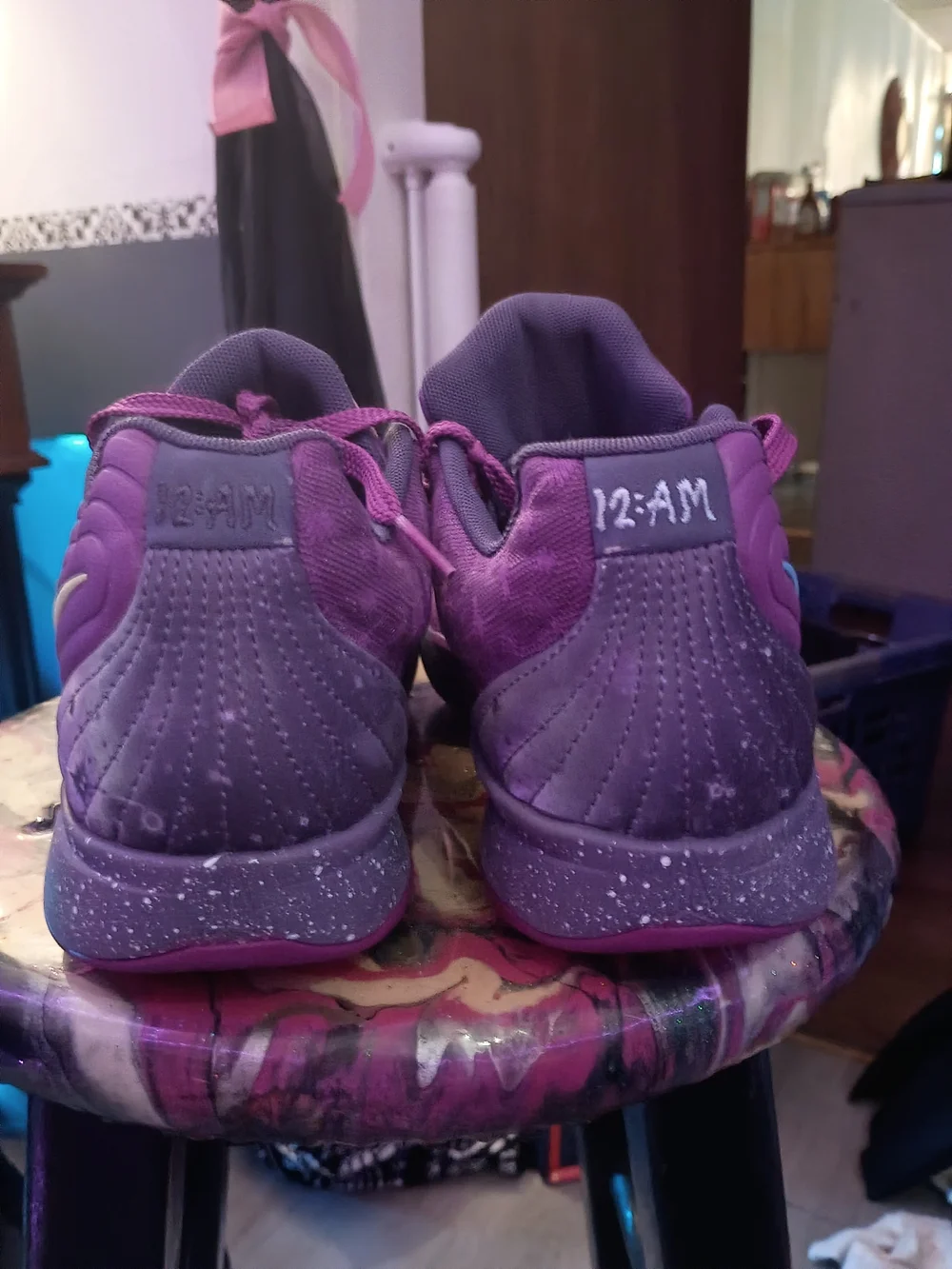 Nike Purple Ja 2 Stargazers Basketball Sneakers with Light Blue Swoosh